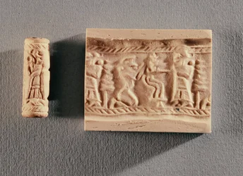 Cylinder seal of an Elamite royal guard in the service of a Sumerian king